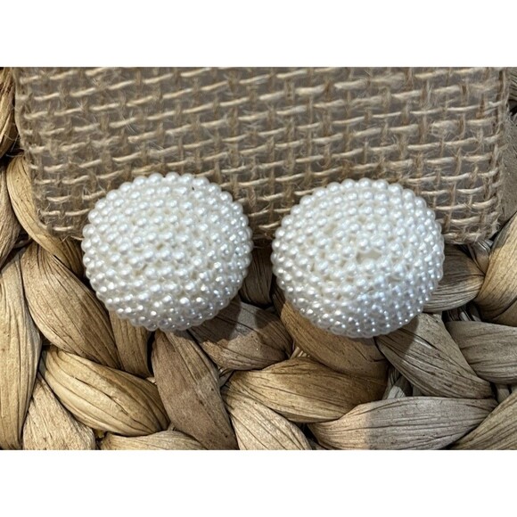 Vintage Clip On Earrings Silver Tone Statement Cluster Large Pinup Rockabilly - Picture 5 of 9